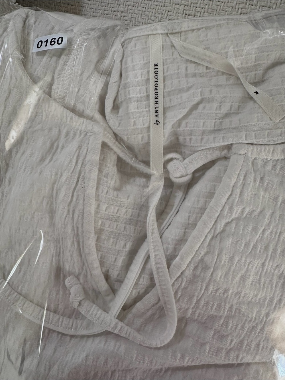 ANTHROPOLOGIE White Long Sleeve Rebecca Smocked Top - Picture 12 of 12